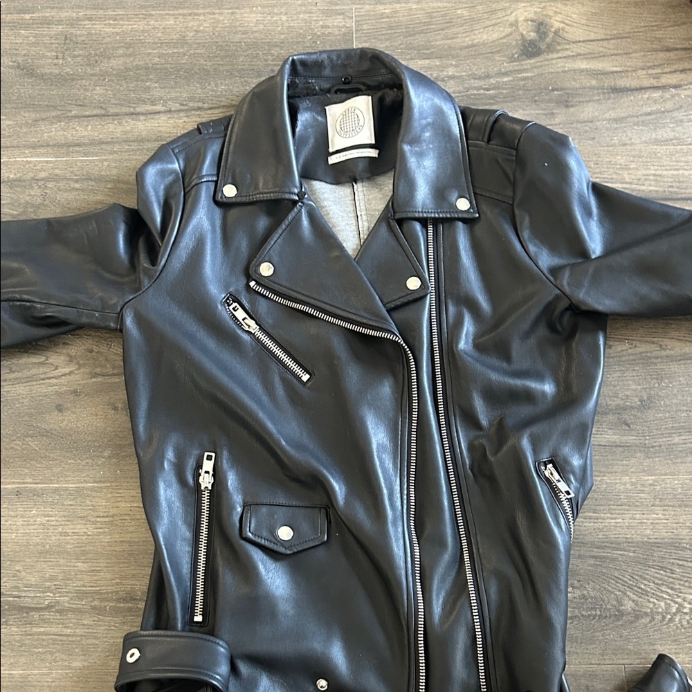 Urban Outfitters Black Faux Leather Biker Jacket